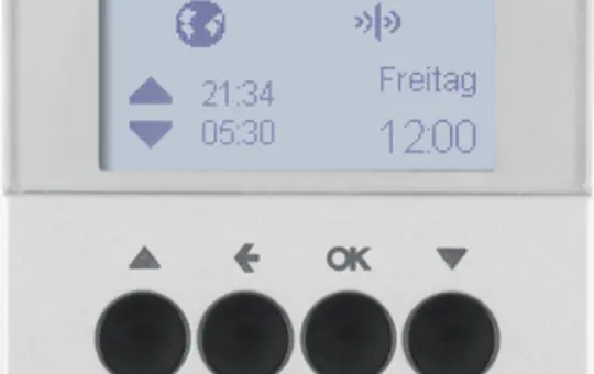 BERKER 85745183 KNX-RF Jalousie-Schaltuhr S.1/B.3/B.7 mit Display | aluminium matt