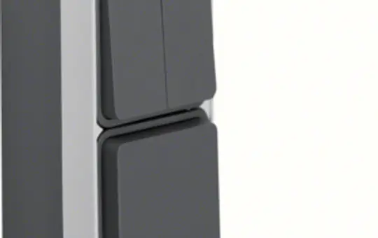 BERKER 47903525 Aufputzkombination W.1 2-fach, senkrecht, Serie, Klappdeckel | grau/lichtgrau matt