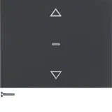 BERKER 85245275 KNX-RF-Jalousie-Taste quicklink K.1/K.5 Pfeile | anthrazit matt