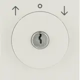 BERKER 1081898200 Jalousie-Drehschalterabdeckung S.1/B.3/B.7 Schloss, Tast-Rast, Schl. in 0-Stellung abziehbar | weiß glänzend