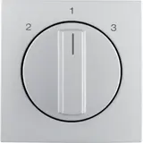 BERKER 1084140400 Abdeckung mit Drehschalter S.1/B.3/B.7 3-Stufen | aluminium matt