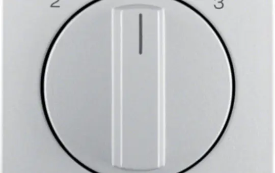 BERKER 1084140400 Abdeckung mit Drehschalter S.1/B.3/B.7 3-Stufen | aluminium matt