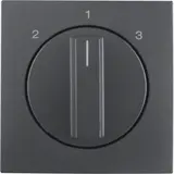BERKER 1084160600 Abdeckung mit Drehschalter S.1/B.3/B.7 3-Stufen | anthrazit matt