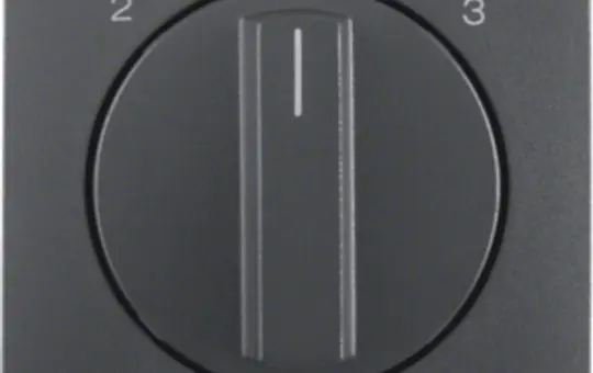 BERKER 1084160600 Abdeckung mit Drehschalter S.1/B.3/B.7 3-Stufen | anthrazit matt