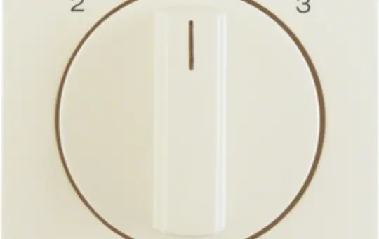 BERKER 1084898200 Abdeckung mit Drehschalter S.1/B.3/B.7 3-Stufen | weiß glänzend