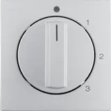 BERKER 1096140400 Abdeckung mit Drehschalter S.1/B.3/B.7 3-Stufen, mit Nullstellung | aluminium matt