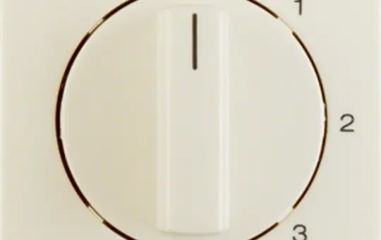 BERKER 1096898200 Abdeckung mit Drehschalter S.1/B.3/B.7 3-Stufen, mit Nullstellung | weiß glänzend