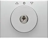 BERKER 1079730300 Jalousie-Drehschalterabdeckung K.1/K.5 Schloss, Taster, Schl. in 0-Stellung abziehbar | aluminium