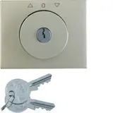 BERKER 1079730400 Jalousie-Drehschalterabdeckung K.1/K.5 Schloss, Taster, Schl. in 0-Stellung abziehbar | edelstahl