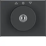 BERKER 1079730600 Jalousie-Drehschalterabdeckung K.1/K.5 Schloss, Taster, Schl. in 0-Stellung abziehbar | anthrazit matt