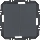 BERKER 24126186 EnOcean-Tastsensor Q.1/Q.3 2-fach | anthrazit samt