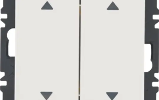 BERKER 24126289 EnOcean-Tastsensor Q.1/Q.3 2-fach, Pfeile | polarweiß samt