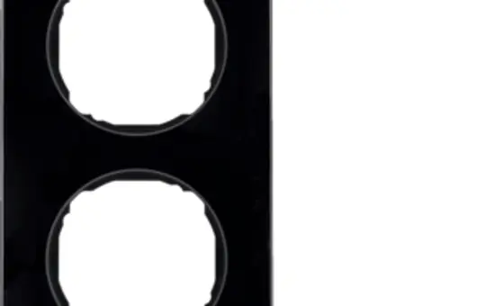 BERKER 10122616 Abdeckrahmen R.8 2-fach, flach | glas schwarz