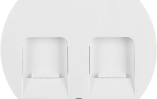 BERKER 11812089 Zentralstück mit Staubschutzschieber R.1/R.3 2-fach | polarweiß glänzend