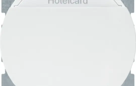 BERKER 16402089 Relais-Schalter für Hotelcard R.1/R.3 mit Aufdruck | polarweiß glänzend