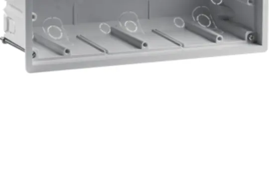 BERKER 18721030 Einbaudose Hohlwandmontage R.8 3-fach | hellgrau