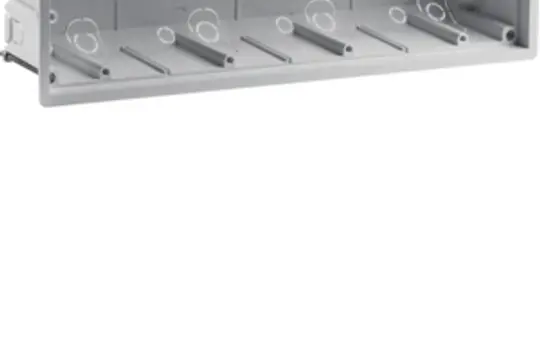 BERKER 18721040 Einbaudose Hohlwandmontage R.8 4-fach | hellgrau