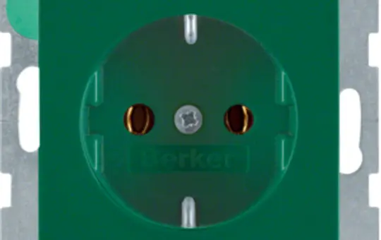 BERKER 41438913 EDV-Steckdose S.1/B.3/B.7 Schraubklemmen | grün glänzend
