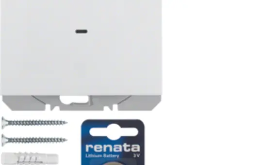 BERKER 85655279 KNX-RF-Wandsender flach K.1/K.5 1-fach | polarweiß glänzend