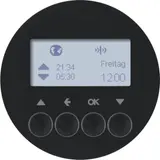 BERKER 85745131 KNX-RF Jalousie-Schaltuhr R.1/R.3 mit Display | schwarz glänzend