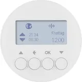 BERKER 85745139 KNX-RF Jalousie-Schaltuhr R.1/R.3 mit Display | polarweiß glänzend