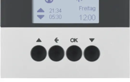 BERKER 85745177 KNX-RF Jalousie-Schaltuhr K.1/K.5 mit Display | aluminium matt