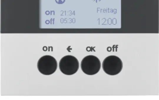 BERKER 85745277 KNX-RF-Zeitschaltuhr quicklink K.1/K.5 mit Display | aluminium matt