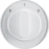 BERKER 1084208900 Abdeckung mit Drehschalter R.1/R.3 3-Stufen | polarweiß glänzend
