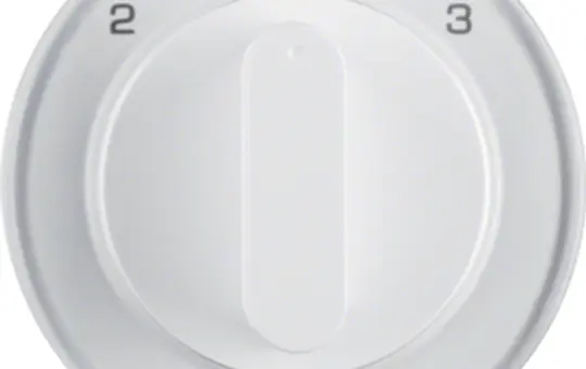 BERKER 1084208900 Abdeckung mit Drehschalter R.1/R.3 3-Stufen | polarweiß glänzend