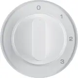 BERKER 1096208900 Abdeckung mit Drehschalter R.1/R.3 3-Stufen, mit Nullstellung | polarweiß glänzend