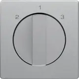 BERKER 1084608400 Abdeckung mit Drehschalter Q.1/Q.3 3-Stufen | alu samt lackiert