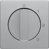 BERKER 1096608400 Abdeckung mit Drehschalter Q.1/Q.3 3-Stufen, mit Nullstellung | alu samt lackiert