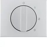 BERKER 1087710300 Abdeckung mit Drehschalter K.1/K.5 3-Stufen, mit Nullstellung | aluminium