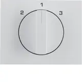 BERKER 1088710900 Abdeckung mit Drehschalter K.1/K.5 3-Stufen | polarweiß glänzend