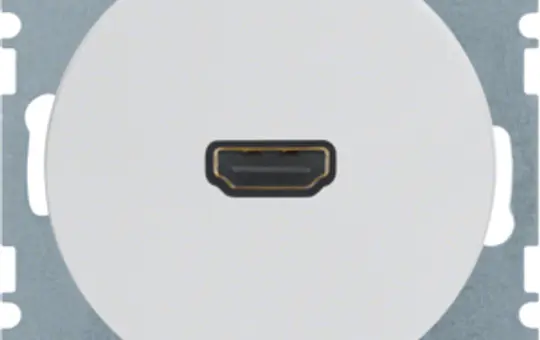 BERKER 3315432089 High Definition Anschlussdose R.1/R.3 90° Steckanschluss | polarweiß glänzend