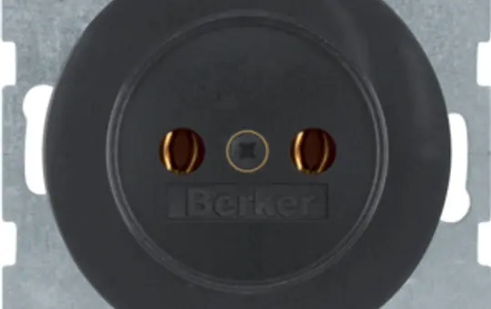 BERKER 6167032045 internationale Steckdose R.1/R.3 ohne Schutzkontakt | schwarz glänzend