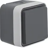 BERKER 6768813515 internationale Steckdose AP W.1 FR/BE, Berührungsschutz, Klappdeckel | grau/lichtgrau matt