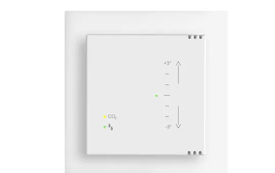 MÜLLER GS 48.11 knx KNX-Luftgüteregler man. Solltemperatur-Änderung | studioweiß | 55x55 mm