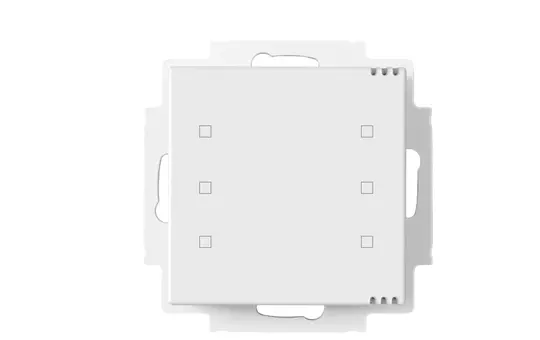 MÜLLER GS 67.00 knx6 KNX Tastsensor 6-fach, Luftgüte- und Raumklimaregler | studioweiß | 55x55 mm