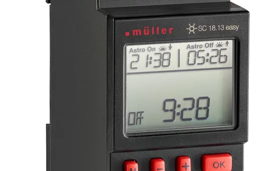 MÜLLER SC 18.13 easy digitale Zeitschaltuhr 1 Kanal, Astro-Tag