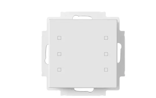 MÜLLER TS 57.00 knx6 KNX Tastsensor 6-fach, Temperaturregler | studioweiß | 55x55 mm