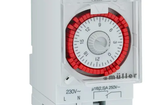 MÜLLER VS 14.18 Analoge Zeitschaltuhr Tag  Gangreserve, 1 TE