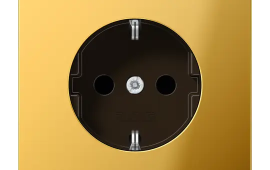 JUNG GO1521 SCHUKO-Steckdose LS Schraubklemmen | goldfarben