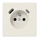 JUNG LS1520F-15CA internationale Steckdose LS FR/BE, USB-A/C, 16 A | weiß