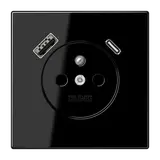 JUNG LS1520F-15CASW internationale Steckdose LS FR/BE, USB-A/C, 16 A | schwarz