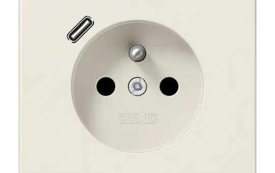 JUNG LS1520F-18C internationale Steckdose LS FR/BE, USB-C, 16 A | weiß