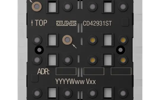 JUNG CD42931ST KNX Tastsensor-Modul F40 Serie CD 3-fach, Secure