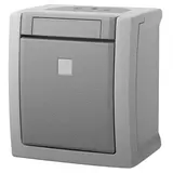 PANASONIC 90591063-DE Aufputzschalter Pacific Wechsel, beleuchtet, IP54 | grau