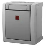 PANASONIC 90591023-DE Kontrollschalter Pacific 1-polig, IP54, rote Kalotte | grau
