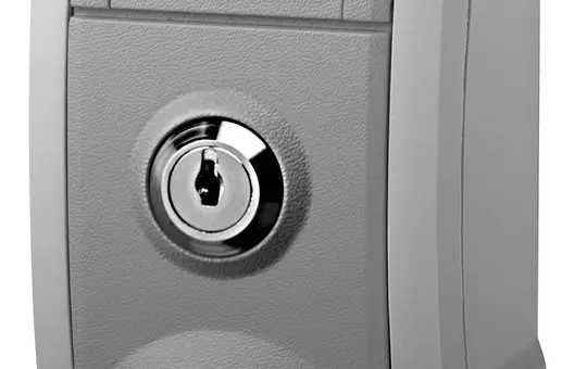 PANASONIC 90591050-DE abschließbare AP-Steckdose Pacific 1-fach, IP54, Schließung Nr. 10 | grau